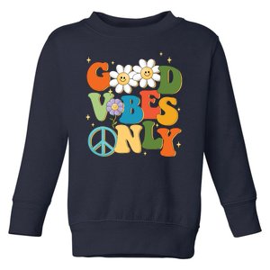 Good Vibes Only Retro Hippie Toddler Sweatshirt