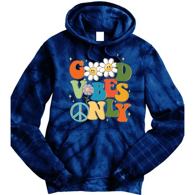 Good Vibes Only Retro Hippie Tie Dye Hoodie