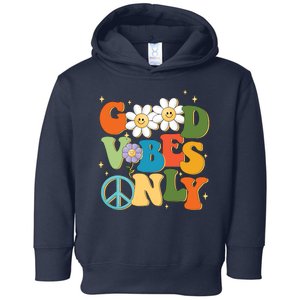 Good Vibes Only Retro Hippie Toddler Hoodie