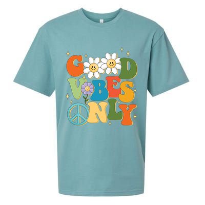 Good Vibes Only Retro Hippie Sueded Cloud Jersey T-Shirt