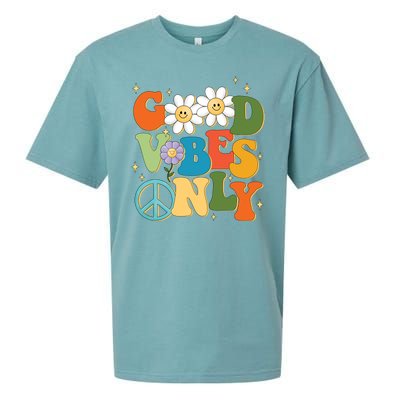 Good Vibes Only Retro Hippie Sueded Cloud Jersey T-Shirt