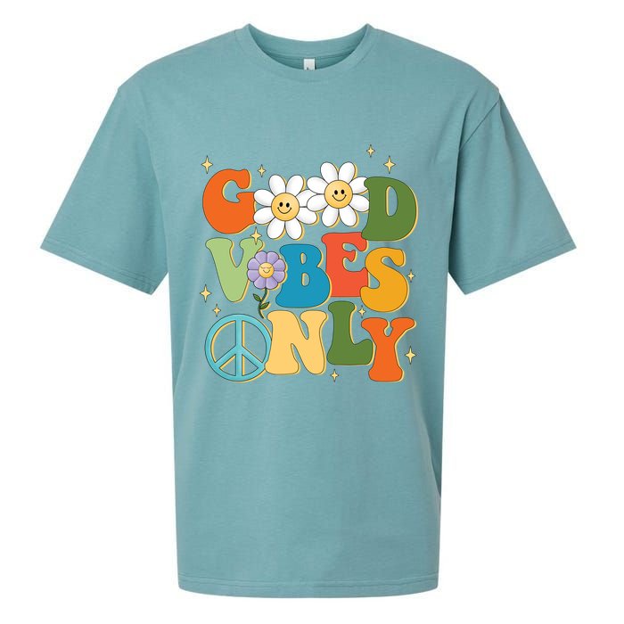 Good Vibes Only Retro Hippie Sueded Cloud Jersey T-Shirt