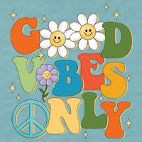 Good Vibes Only Retro Hippie Sueded Cloud Jersey T-Shirt