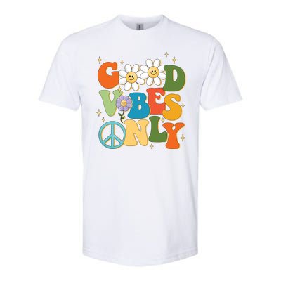 Good Vibes Only Retro Hippie Softstyle CVC T-Shirt