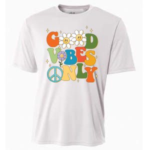 Good Vibes Only Retro Hippie Cooling Performance Crew T-Shirt