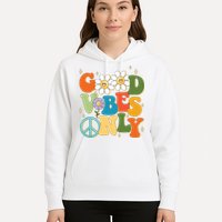 Good Vibes Only Retro Hippie Hoodie