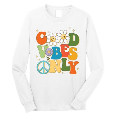 Good Vibes Only Retro Hippie Long Sleeve Shirt