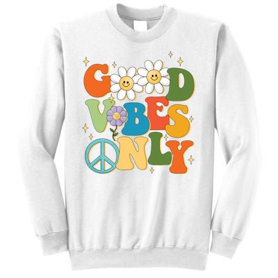 Good Vibes Only Retro Hippie Sweatshirt