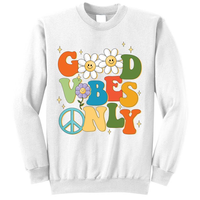 Good Vibes Only Retro Hippie Sweatshirt