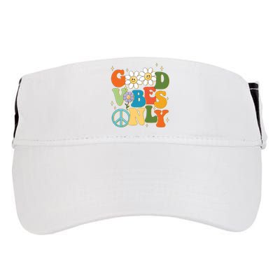 Good Vibes Only Retro Hippie Adult Drive Performance Visor