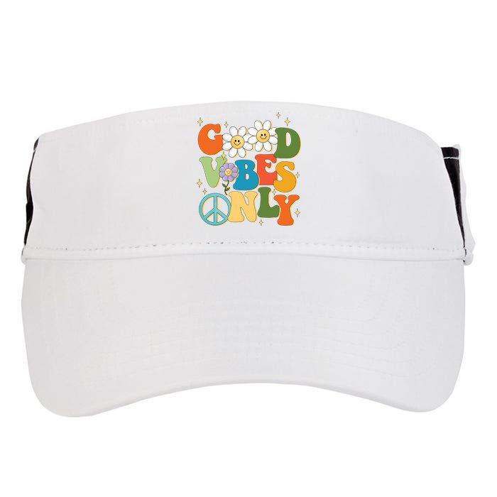 Good Vibes Only Retro Hippie Adult Drive Performance Visor