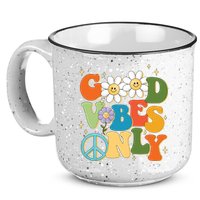 Good Vibes Only Retro Hippie 15oz Campfire Ceramic Mug