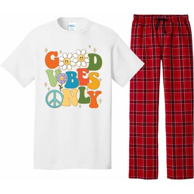 Good Vibes Only Retro Hippie Pajama Set