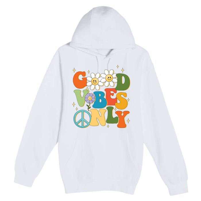 Good Vibes Only Retro Hippie Premium Pullover Hoodie