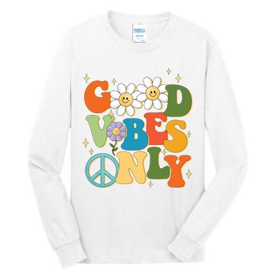 Good Vibes Only Retro Hippie Tall Long Sleeve T-Shirt