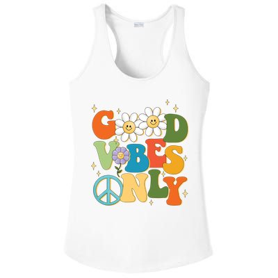 Good Vibes Only Retro Hippie Ladies PosiCharge Competitor Racerback Tank