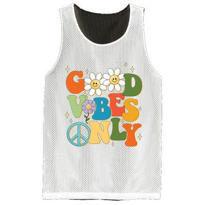 Good Vibes Only Retro Hippie Mesh Reversible Basketball Jersey Tank