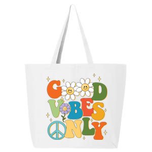 Good Vibes Only Retro Hippie 25L Jumbo Tote