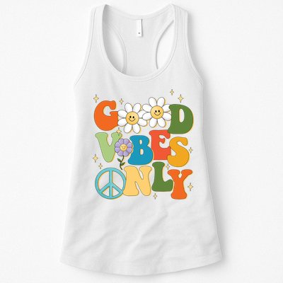 Good Vibes Only Retro Hippie Womens Tank Top