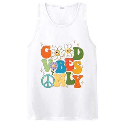 Good Vibes Only Retro Hippie PosiCharge Competitor Tank
