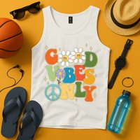 Good Vibes Only Retro Hippie Tank Top