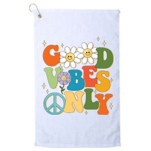 Good Vibes Only Retro Hippie Platinum Collection Golf Towel