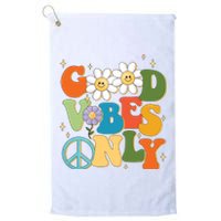 Good Vibes Only Retro Hippie Platinum Collection Golf Towel