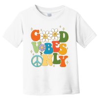 Good Vibes Only Retro Hippie Toddler T-Shirt