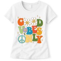 Good Vibes Only Retro Hippie Womens T-Shirt