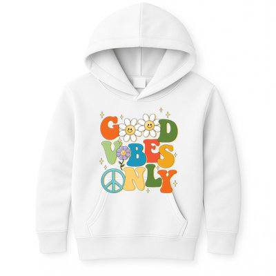 Good Vibes Only Retro Hippie Kids Hoodie