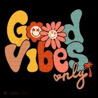 Good Vibes Only Flower Hawaii Beach Summer Vacation Family T-Shirt