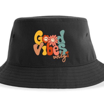 Good Vibes Only Flower Hawaii Beach Summer Vacation Family Sustainable Bucket Hat