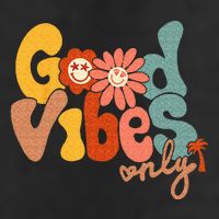 Good Vibes Only Flower Hawaii Beach Summer Vacation Family Adult Drive Performance Visor