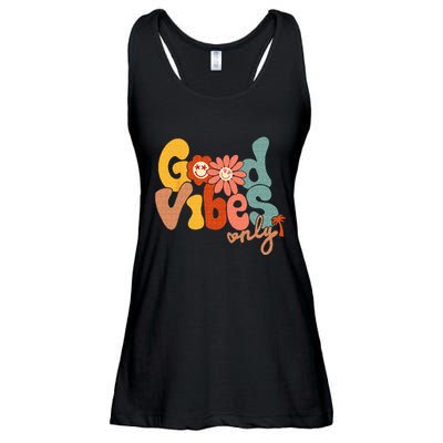 Good Vibes Only Flower Hawaii Beach Summer Vacation Family Ladies Essential Flowy Tank