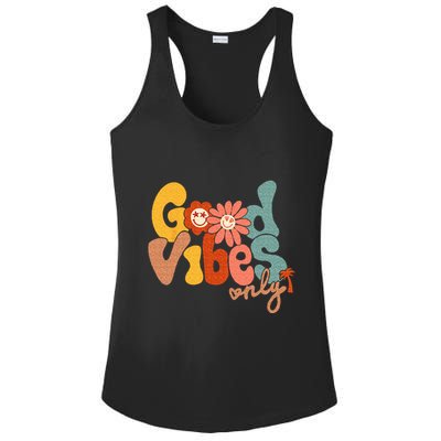 Good Vibes Only Flower Hawaii Beach Summer Vacation Family Ladies PosiCharge Competitor Racerback Tank