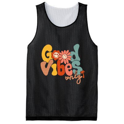Good Vibes Only Flower Hawaii Beach Summer Vacation Family Mesh Reversible Basketball Jersey Tank