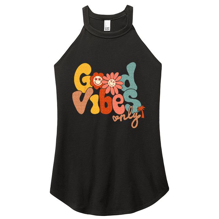 Good Vibes Only Flower Hawaii Beach Summer Vacation Family Women's Perfect Tri Rocker Tank