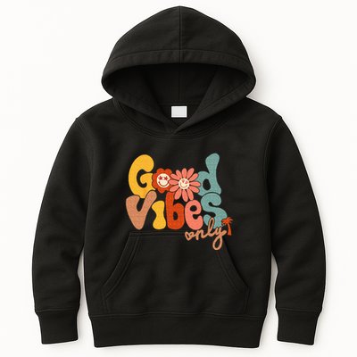 Good Vibes Only Flower Hawaii Beach Summer Vacation Family Kids Hoodie