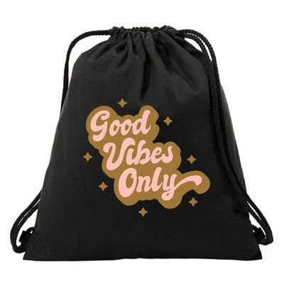 Good Vibes Only Retro Drawstring Bag