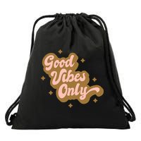 Good Vibes Only Retro Drawstring Bag