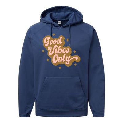 Good Vibes Only Retro Performance Fleece Hoodie