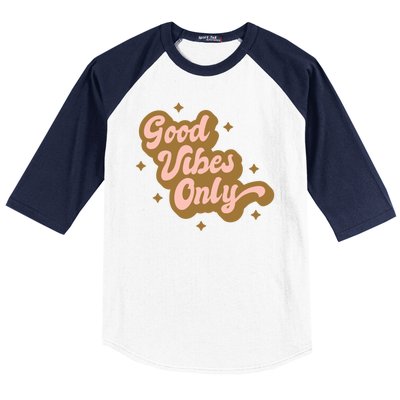 Good Vibes Only Retro Baseball Sleeve Shirt