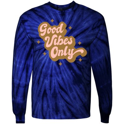 Good Vibes Only Retro Tie-Dye Long Sleeve Shirt