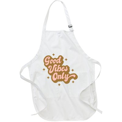 Good Vibes Only Retro Full-Length Apron With Pockets