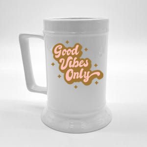 Good Vibes Only Retro Beer Stein