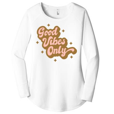 Good Vibes Only Retro Women's Perfect Tri Tunic Long Sleeve Shirt