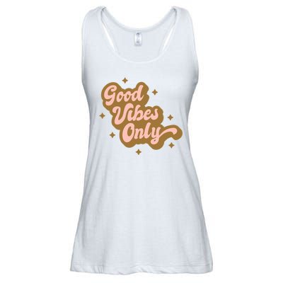 Good Vibes Only Retro Ladies Essential Flowy Tank