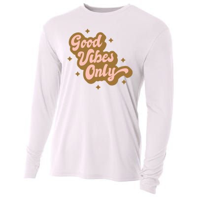 Good Vibes Only Retro Cooling Performance Long Sleeve Crew