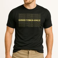 Good Vibes Only Vintage Optimist Positive Thinking Retro Performance Shirt