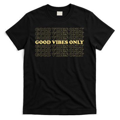 Good Vibes Only Vintage Optimist Positive Thinking Retro T-Shirt